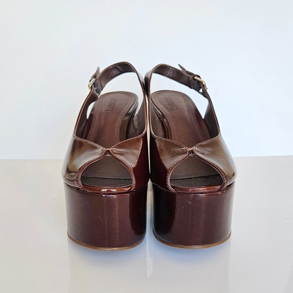 SCHUTZ Brandi Platform Sandals Root Brown $198 Size US 8.5 - Picture 6 of 15